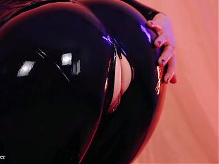 Latex Rubber Catsuit Compilation Video by MILF Fetish Model Arya Grander